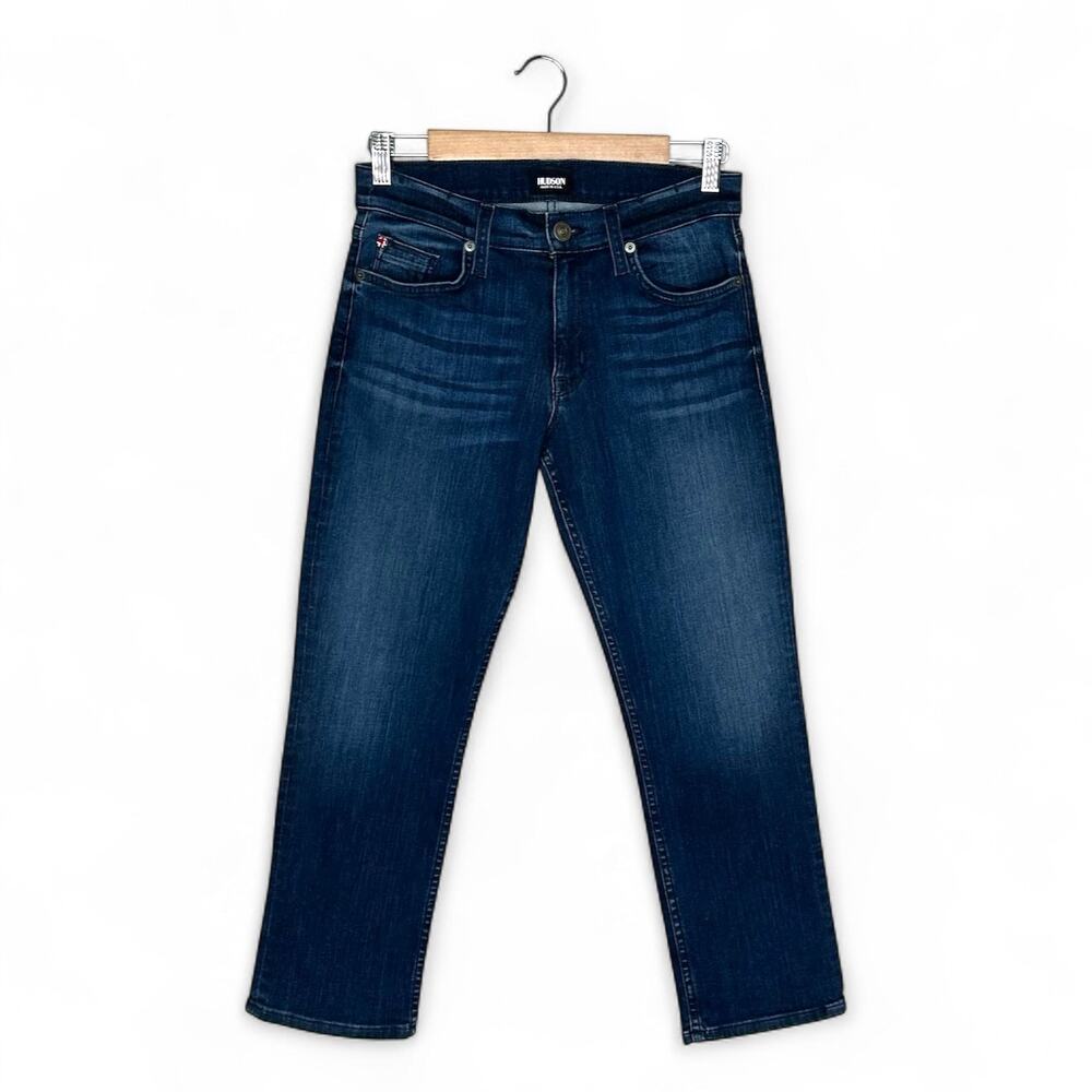 Hudson Women's Fallon Crop Jeans Size 27 Dark Wash Blue WMC216DEW
